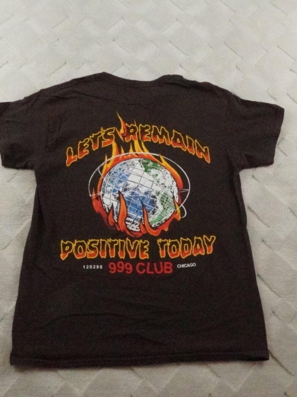 Juice WRLD 999 Club Remain Positive T-Shirt Mens Medium Brown Graphic Print